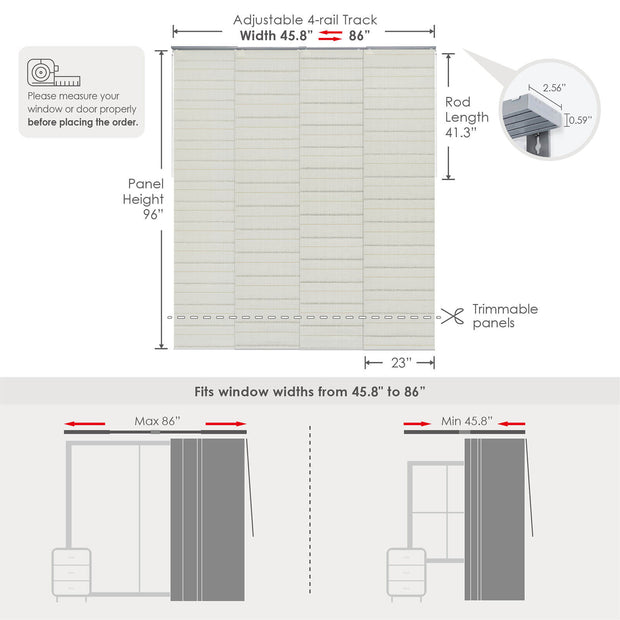 panel track blinds
