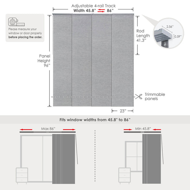 Lightweight adjustable door panels