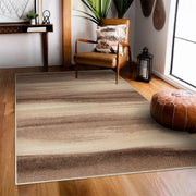 Gradient Brown Wool Rug