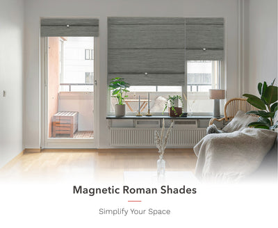 Magnetic Roman shades for better sleep