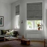 Magnetic blackout Roman shades for nursery