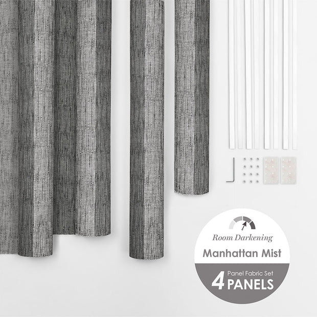 Panel Fabric Set (4 Panels) | Room Darkening | Manhatton Mist