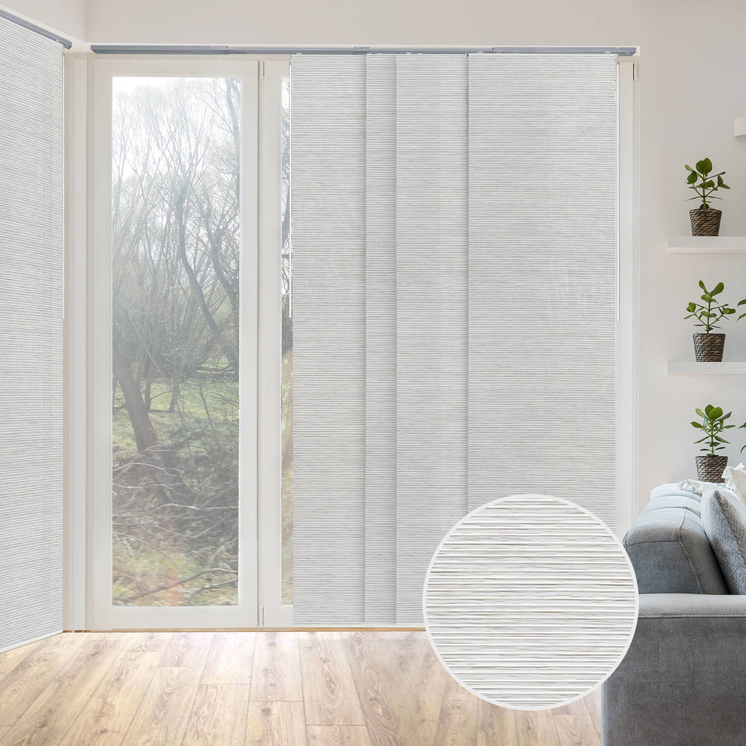 white adjustable sliding panel