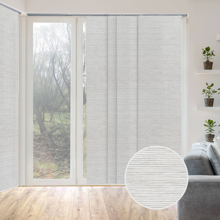 white adjustable sliding panel