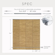 brown panel track blinds size