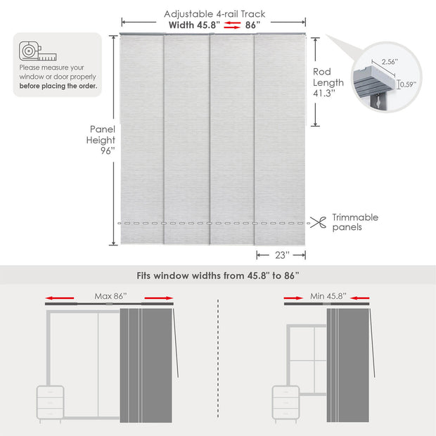 Adjustable Sliding Panels | Light Filtering | Mica