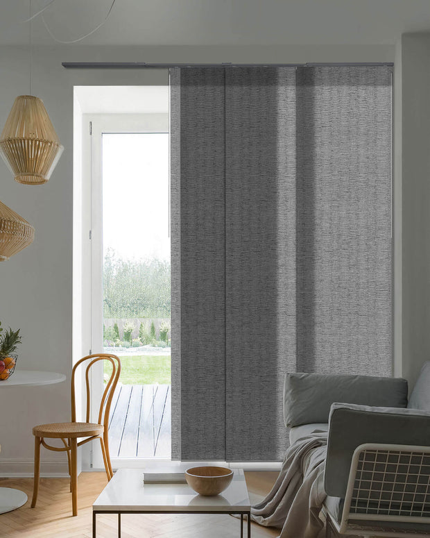 gray pleated room darkening blinds