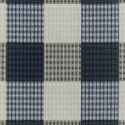 Adjustable Sliding Panels | Semi-Sheer (Sparse Weave) | Navy Gingham