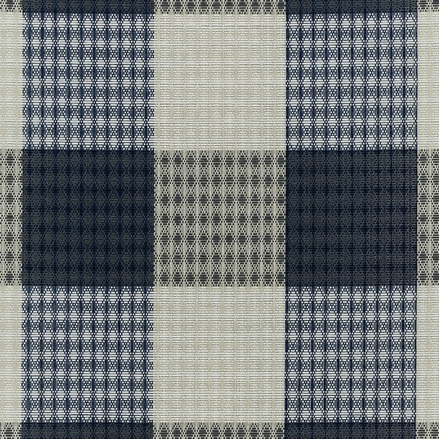 Adjustable Sliding Panels | Semi-Sheer (Sparse Weave) | Navy Gingham