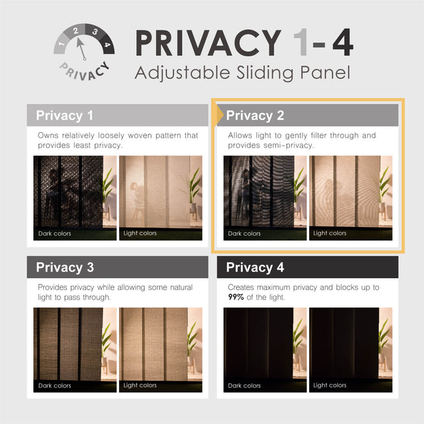 semi sheer blinds privacy level