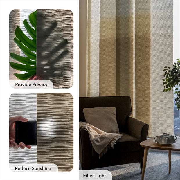 dune blinds provide privacy and reduce sunshine