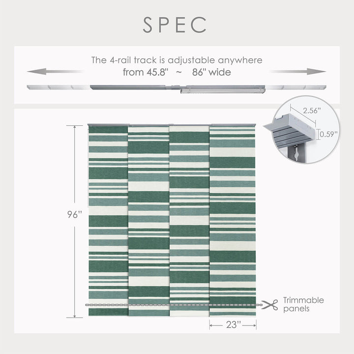 panel track blinds specification