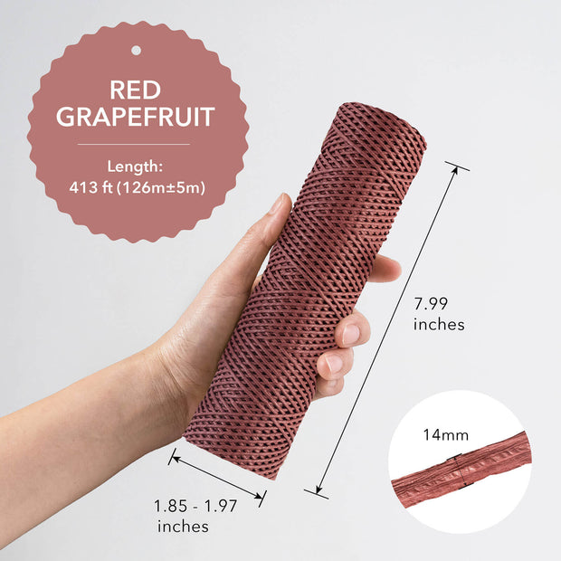 Paper Raffia Ribbon | Red Grapefruit