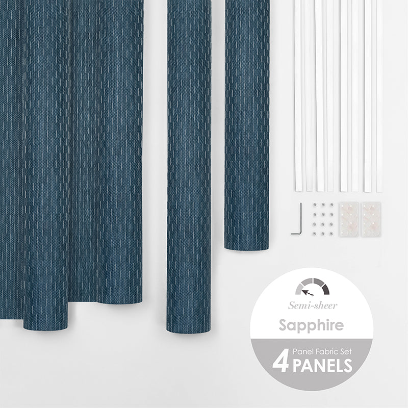 Panel Fabric Set  | Semi-Sheer | Sapphire