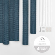 Panel Fabric Set (4 Panels) | Semi-Sheer | Sapphire