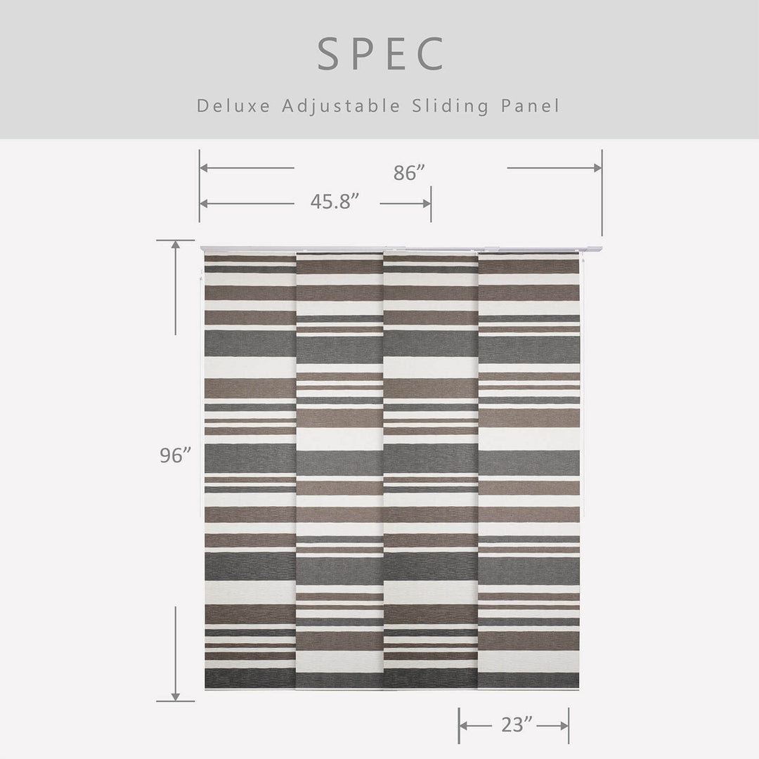panel track blinds size