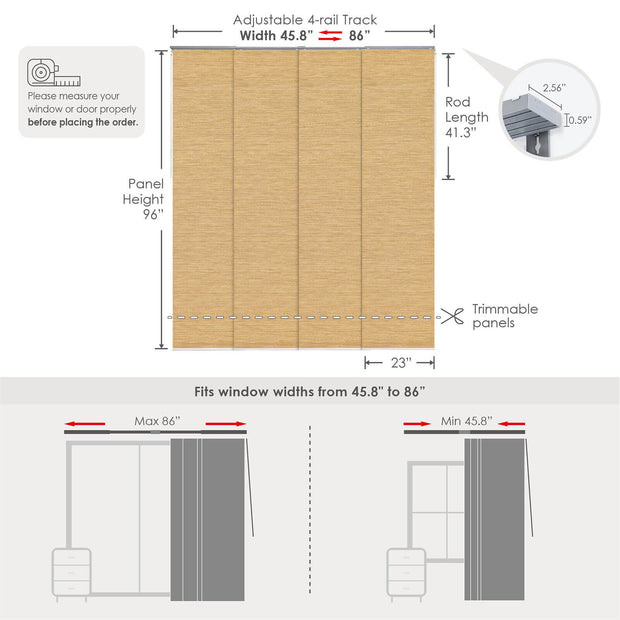 panel track blinds