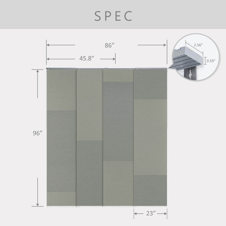panel track blinds specification