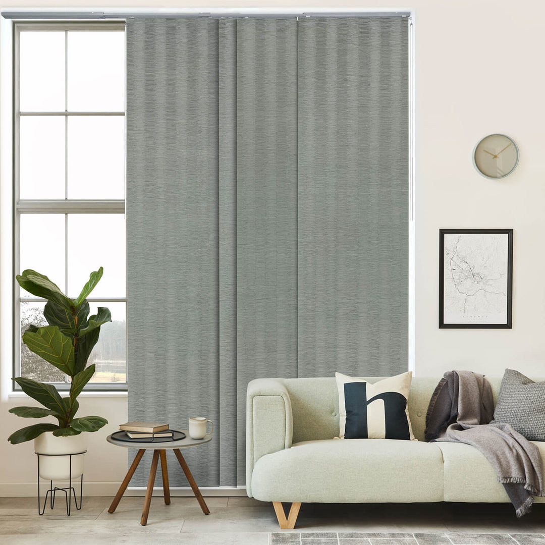 gray blinds for large windows