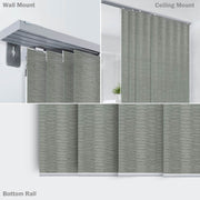 panel track blinds top and bottom details