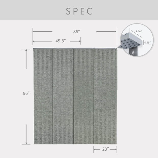 panel track blinds specification