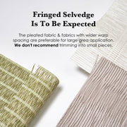natural woven fabric fringed selvedge