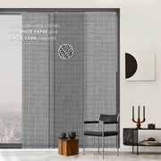 large gray window coverings