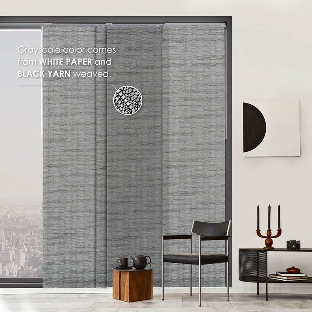 gray vertical blinds