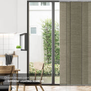grayish brown sliding door blinds