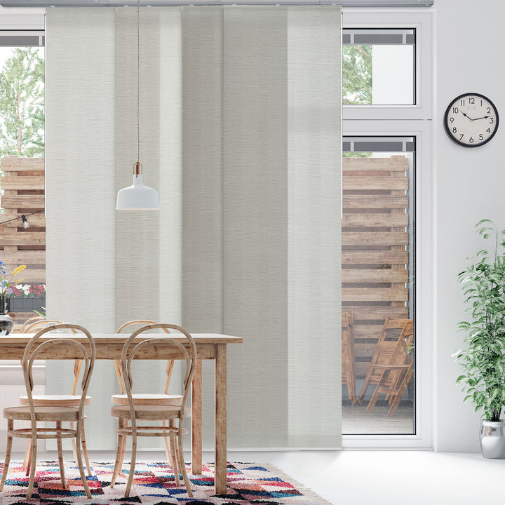 white sliding door blinds