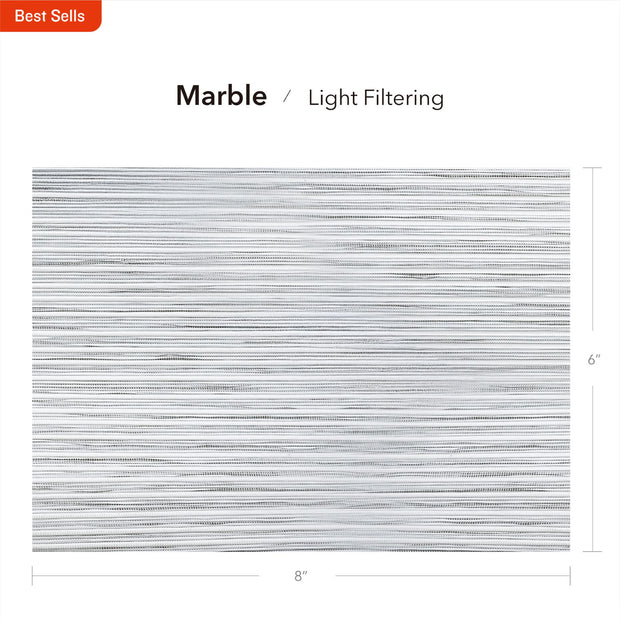 Sample | Adjustable Sliding Panels | Light Filtering | Marble Test 4 -8"W x 6"H