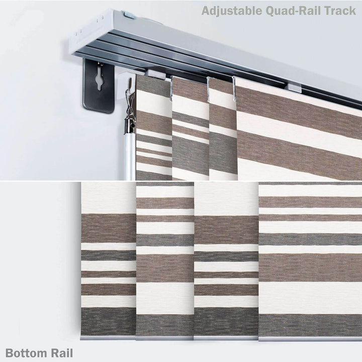 panel track blinds top and bottom
