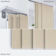 beige panel track blinds