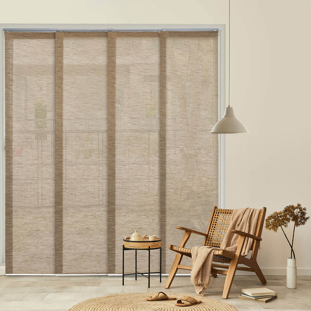 beige window blinds