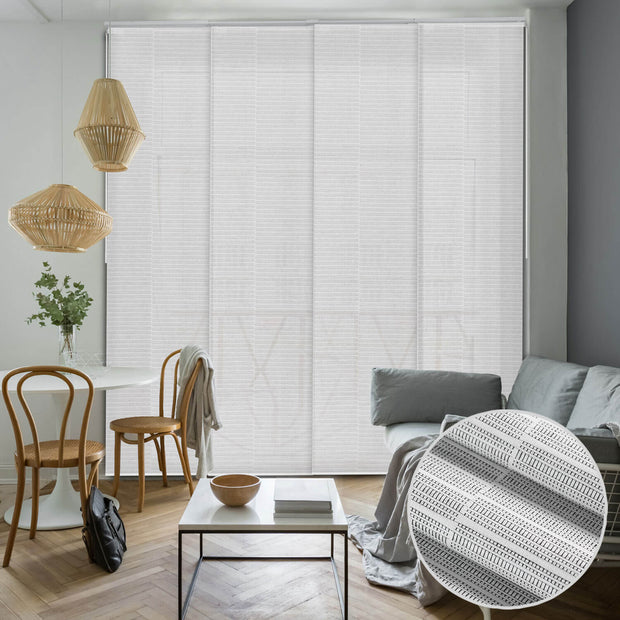 gray large window treatment