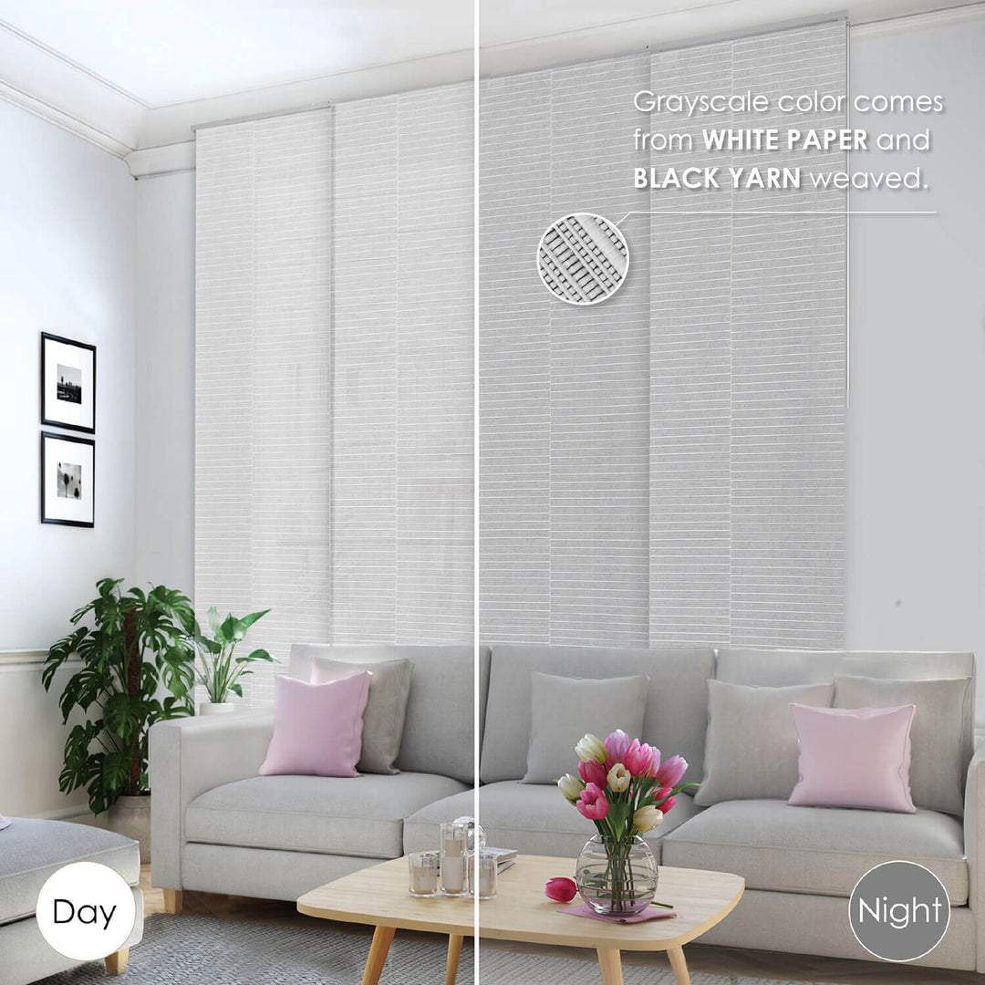 gray vertical blinds