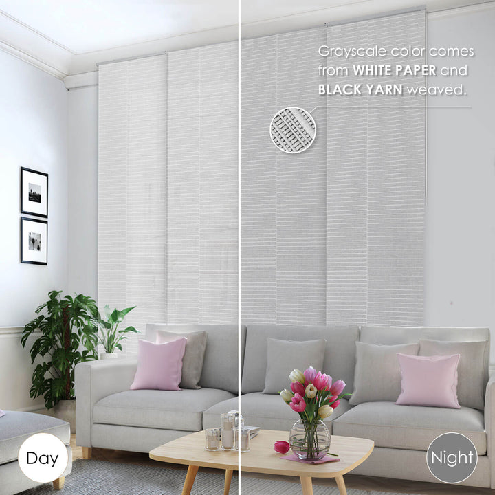 gray vertical blinds