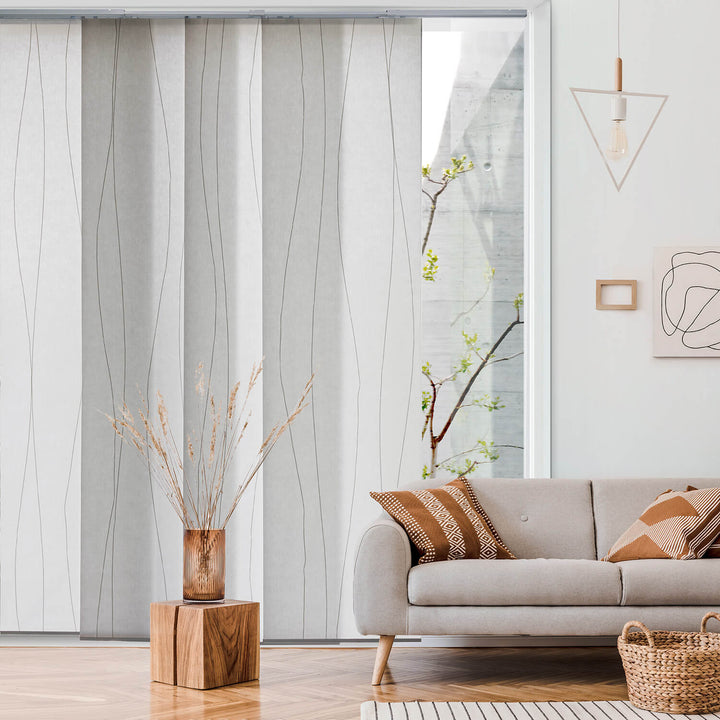 white polyester adjustable sliding panels