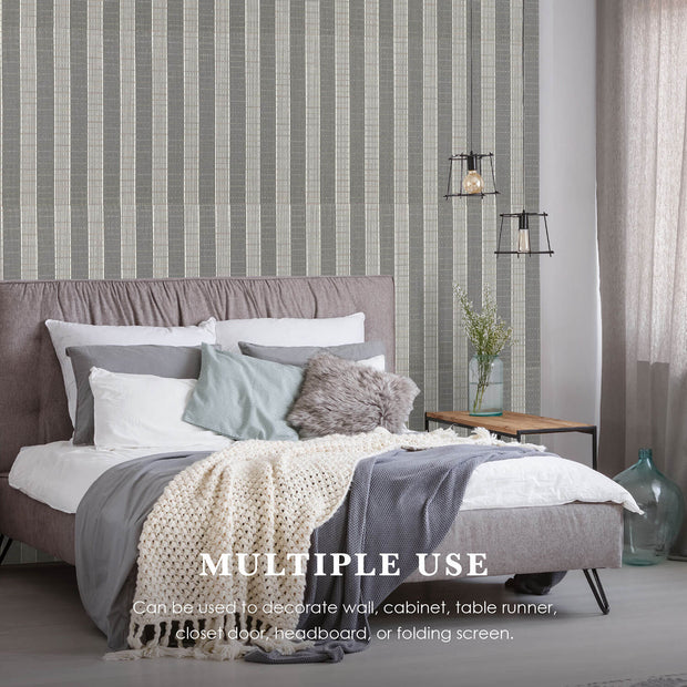 gray and white striped wallpaper
