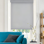 gray  cordless polyester window treatment