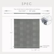 gray vertical blinds specification