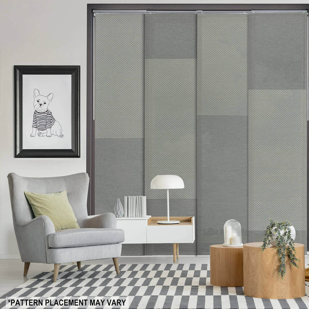 gray color block natural woven fabric light filtering adjustable coverings for large window 
