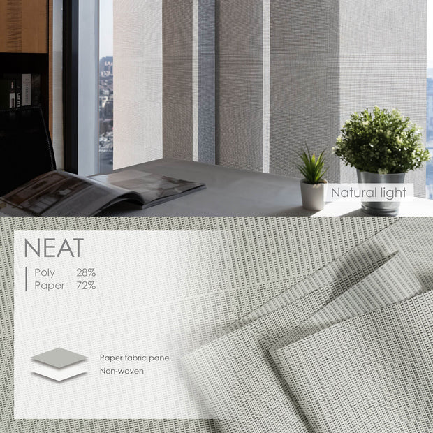 natural woven panel fabric details
