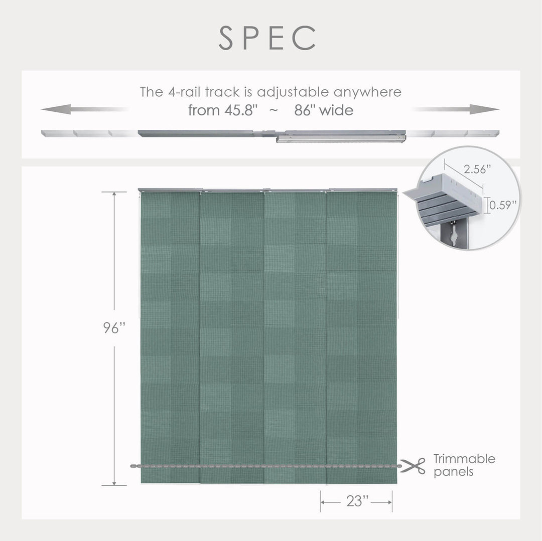vertical blinds size