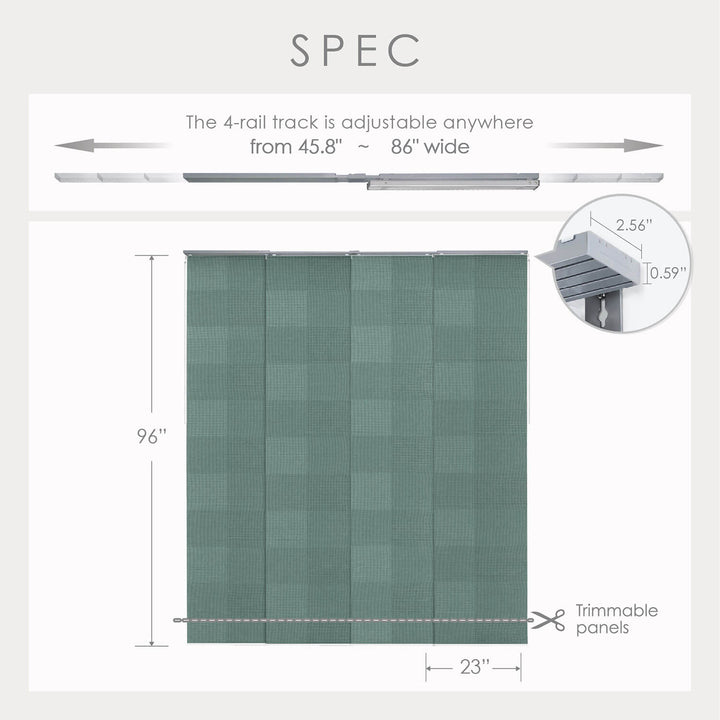 vertical blinds size