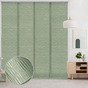 green natural woven blinds