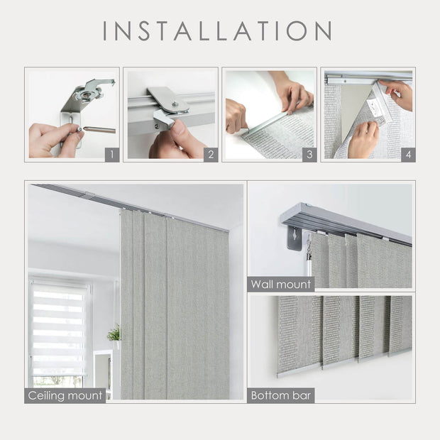 how to install panel track blinds