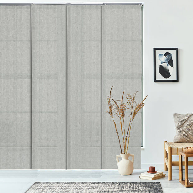 gray adjustable  width picture window covering