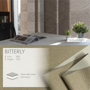 brown panel blinds fabric details