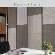 gray color block light filtering panel blind